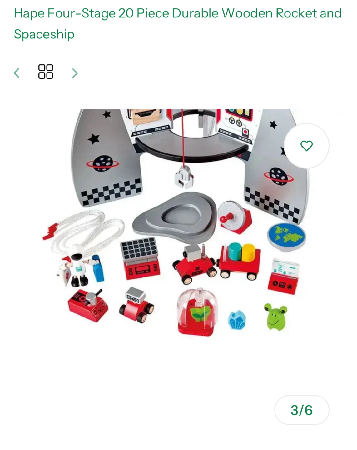 Hape Four-Stage Wooden Rocket and Spaceship - photo 3