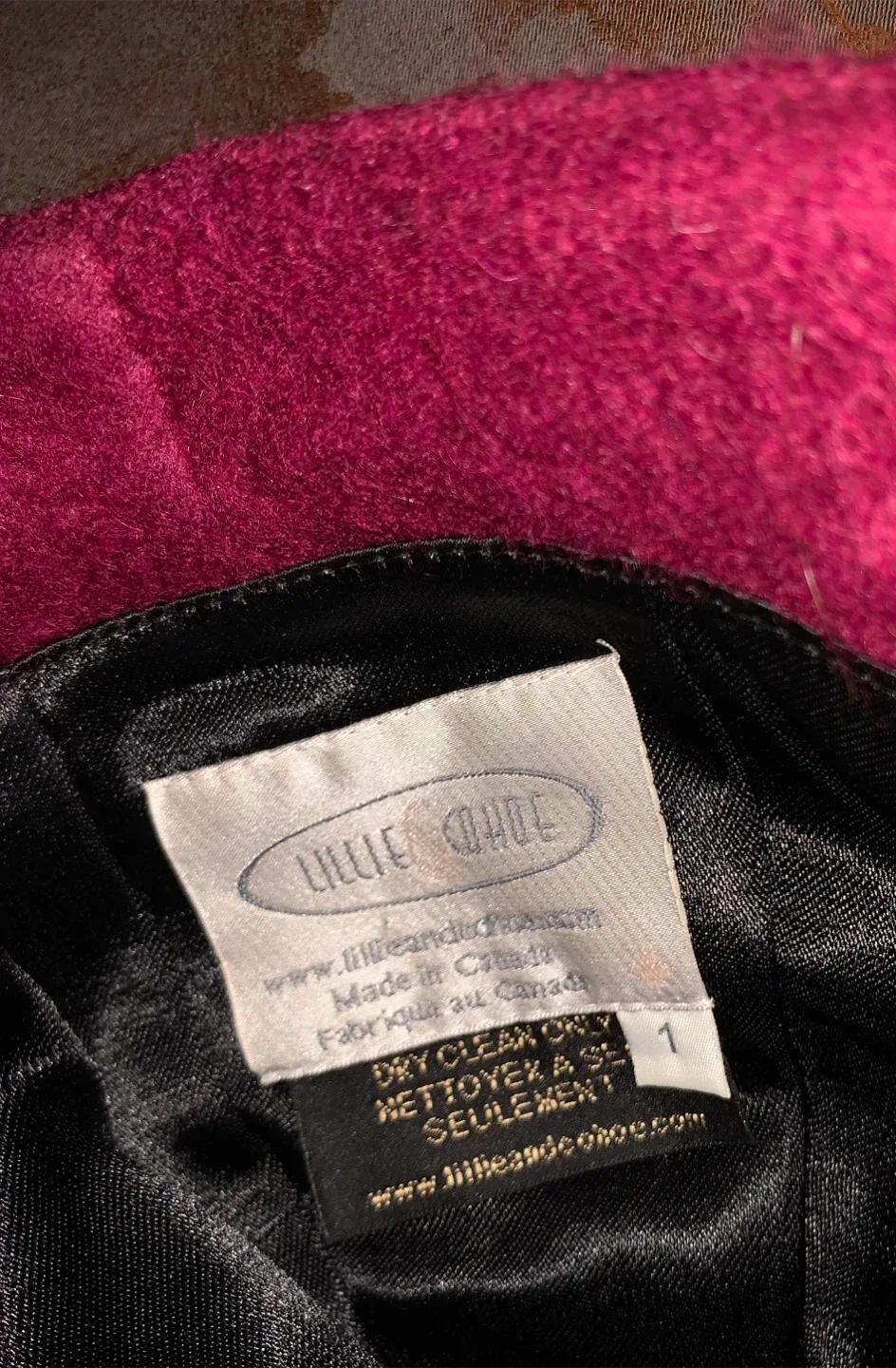 Lillie and Cohoe Wool Hat - Burgundy image indicator(4)