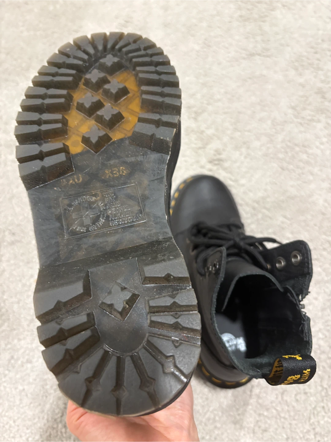 Dr. Martens Jadon III Black Leather Boots - US 6 - photo 3