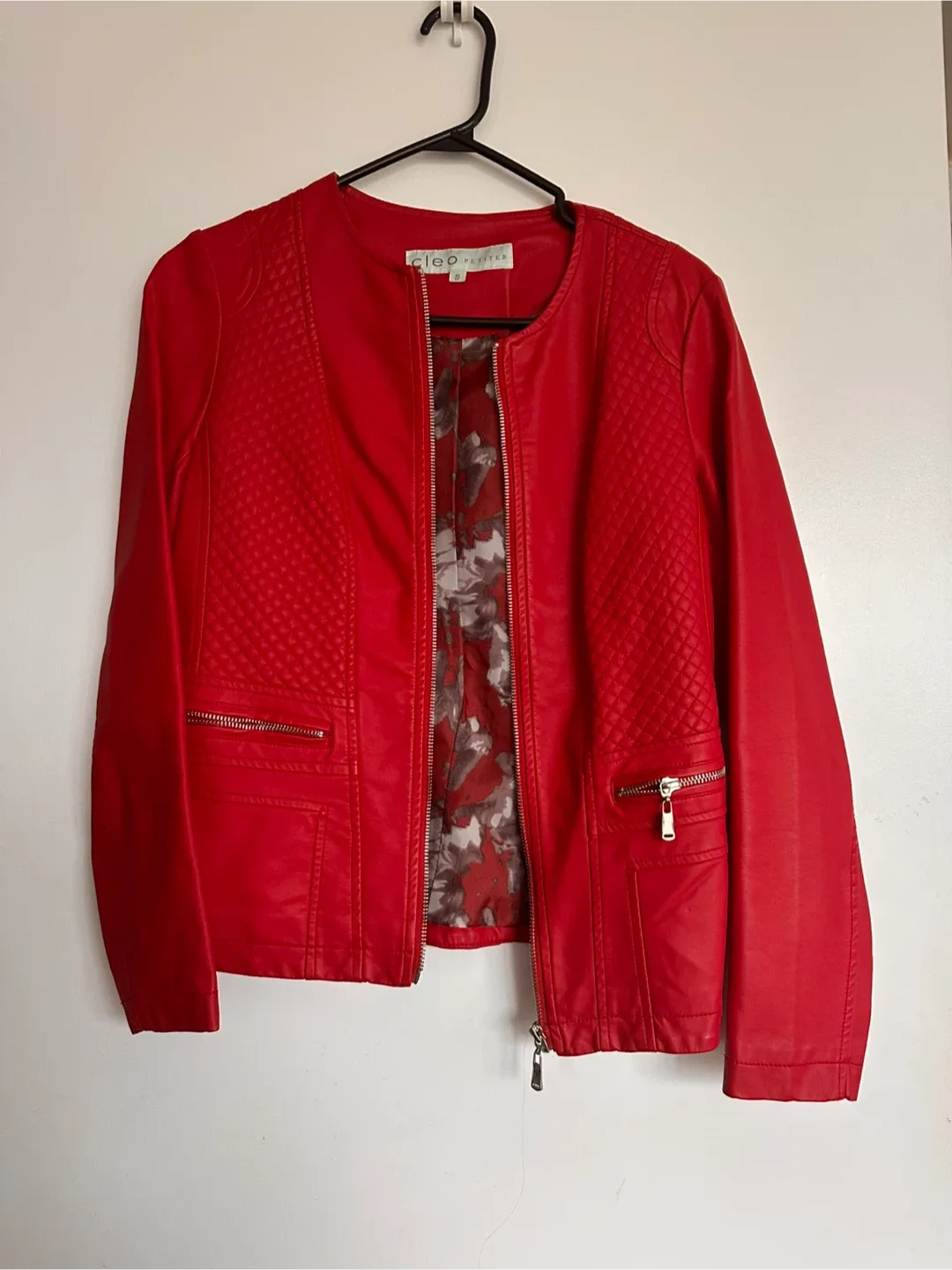 Brand new Red Faux Leather Jacket thumbnail