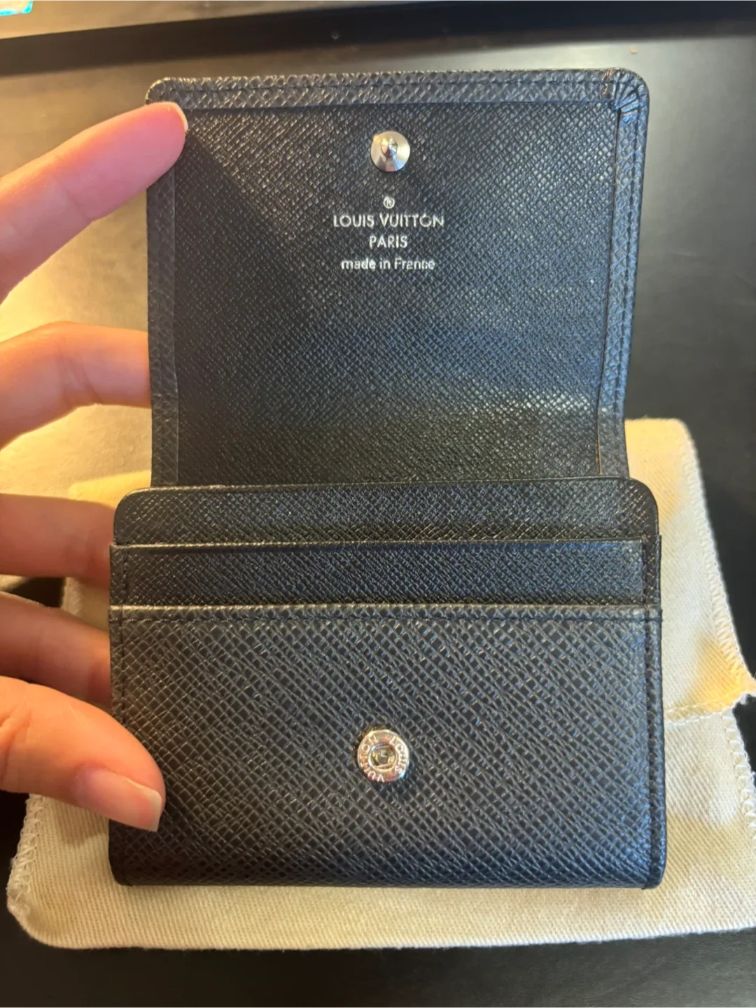 Louis Vuitton Black Leather Wallet image indicator(2)