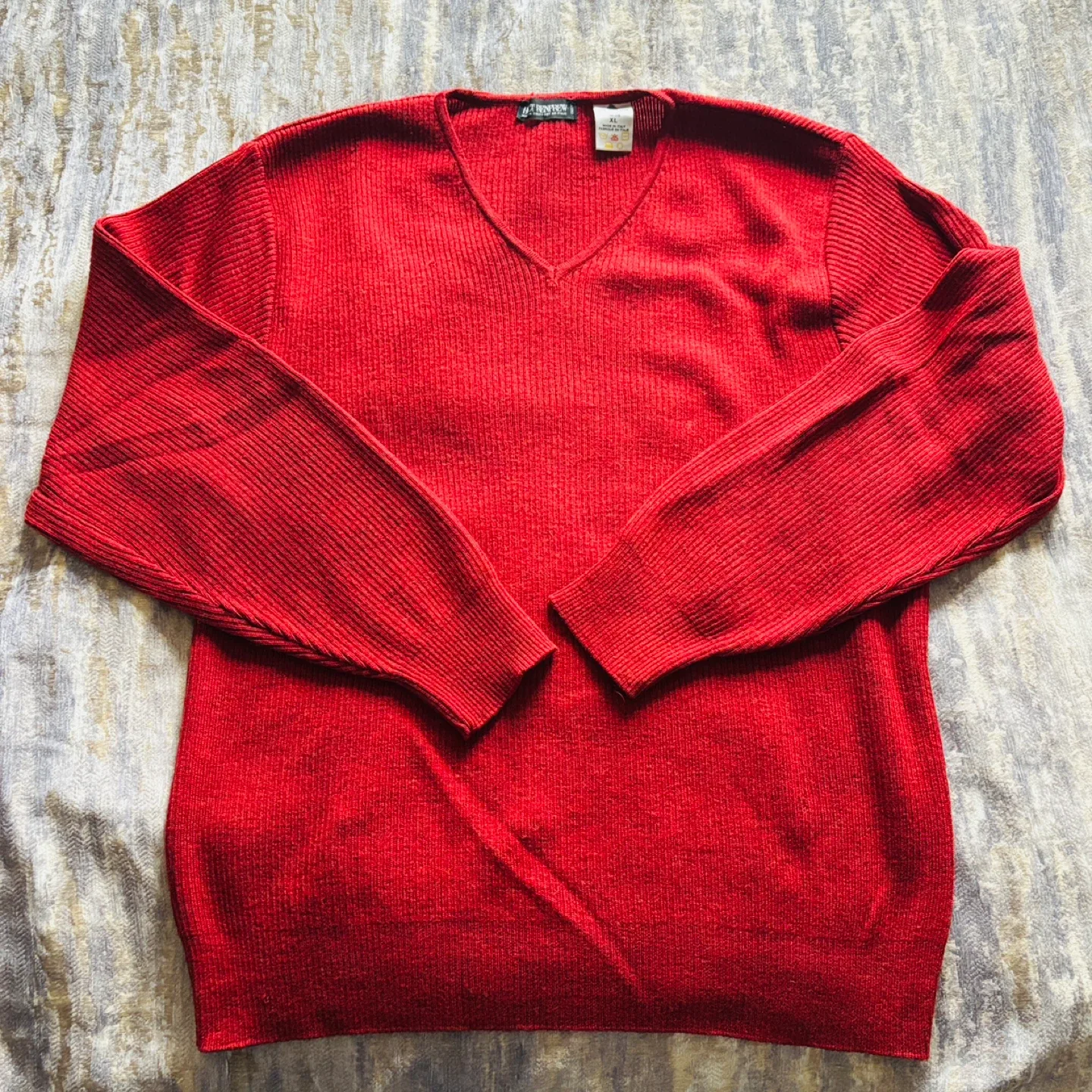 $400 Holt Renfrew Red Virgin Wool Sweater