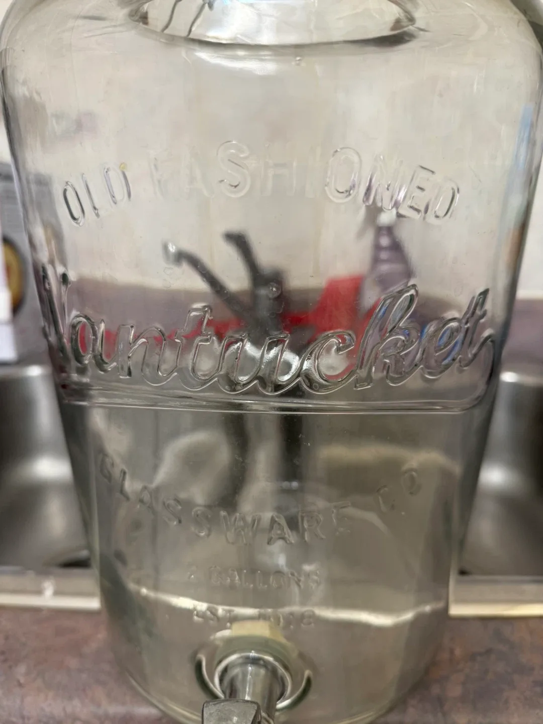 Old Fashioned Nantucket Glassware 2 Gallon Dispenser image indicator(4)