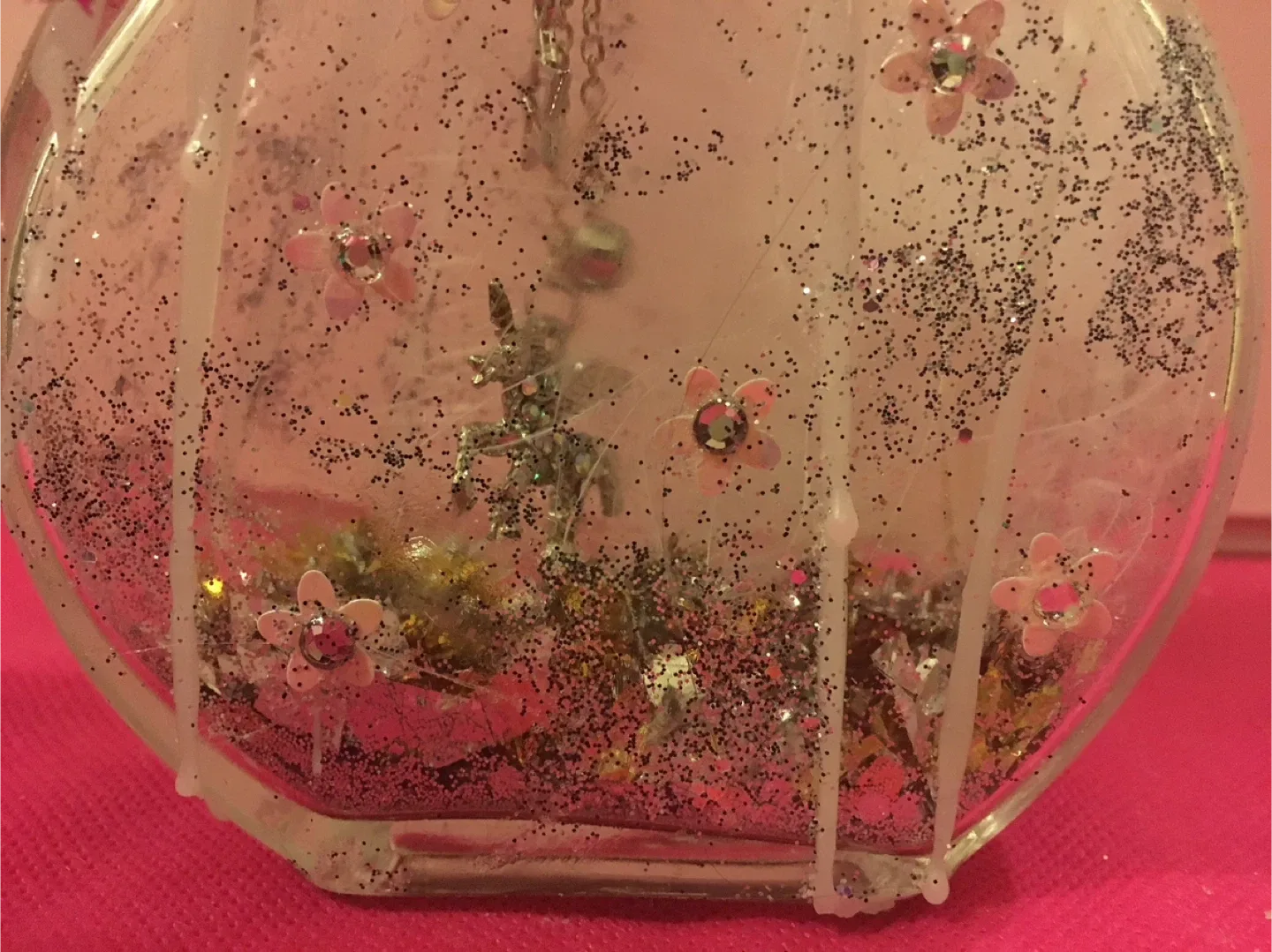 Decorative Glass Bottle with Flower Topper image indicator(3)