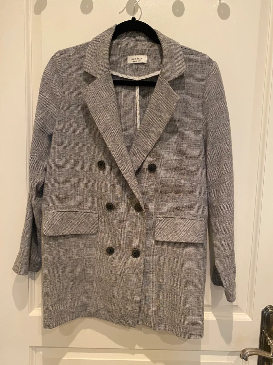 Runway Blazer - Grey Plaid thumbnail