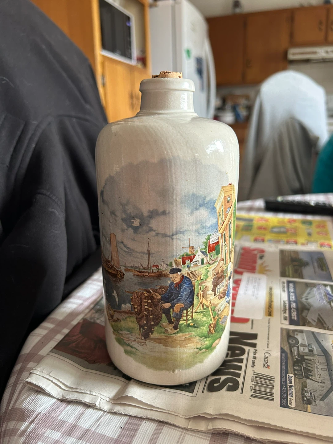 Hand-Decorated Bottle Made in Enter-Holland