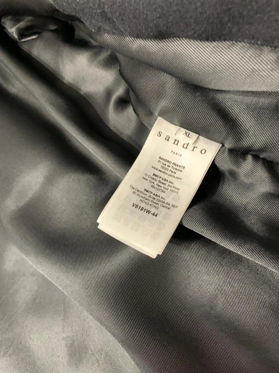 Sandro Paris Black Wool Blend Bomber Jacket image indicator(10)