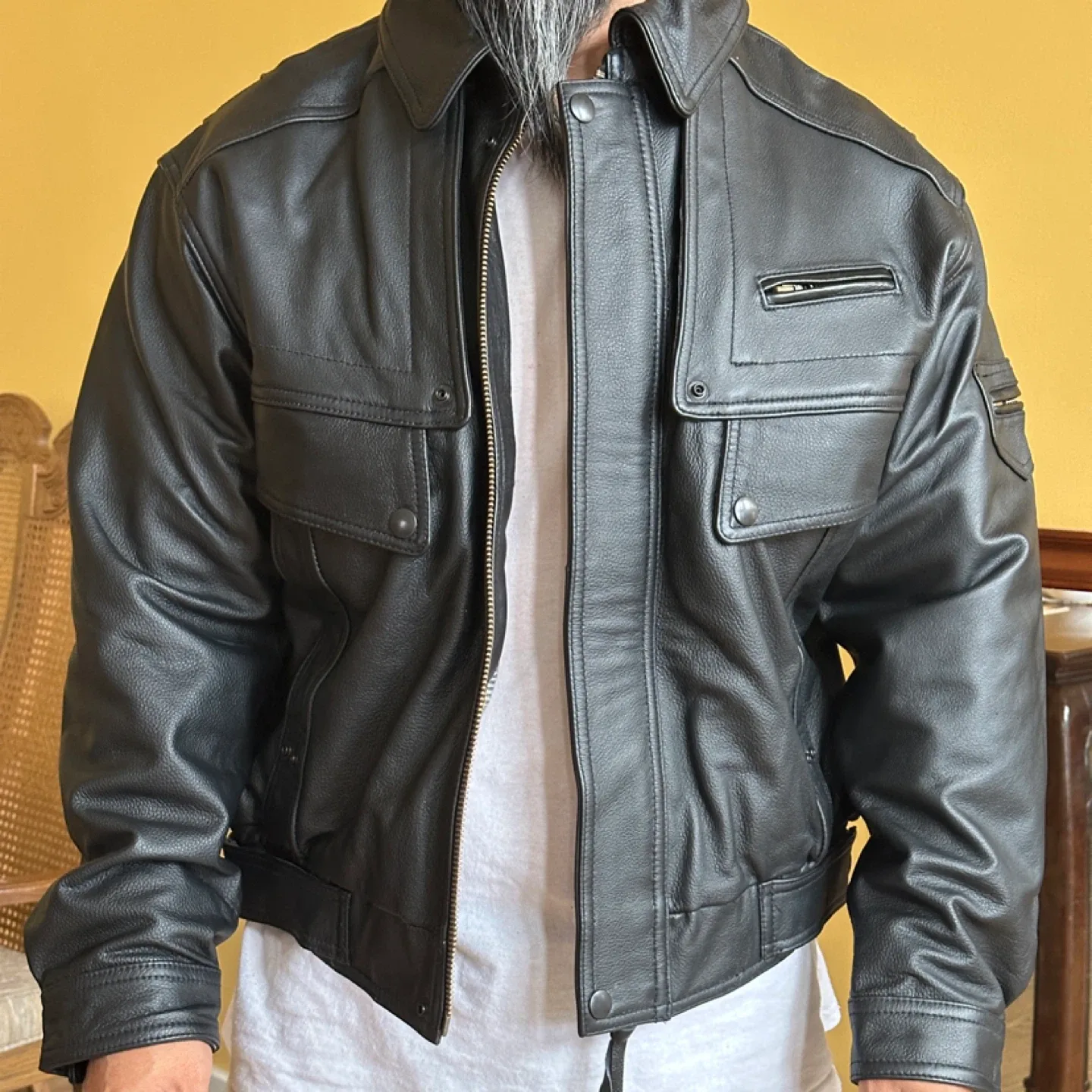 Brand New Genuine Leather Jacket – Size XL