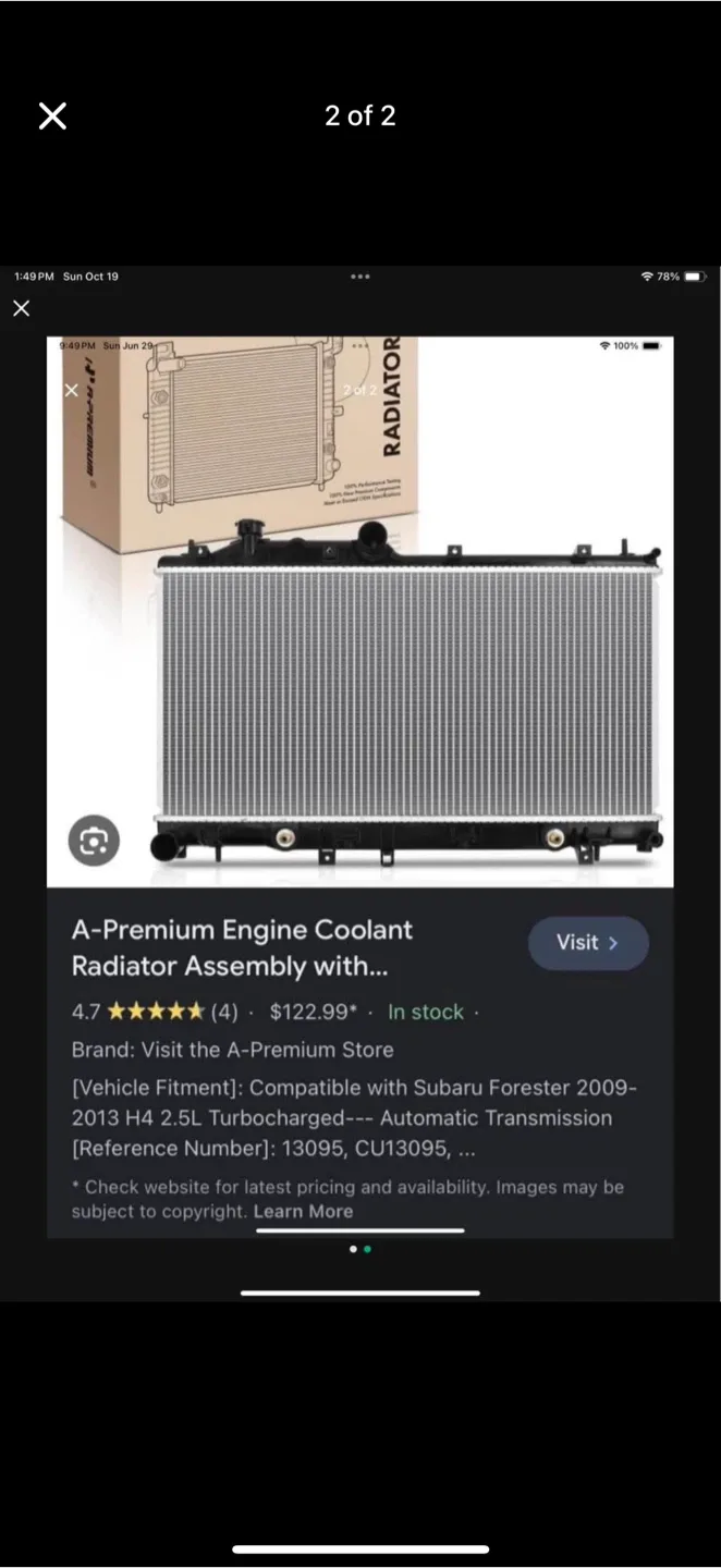 Subaru Forester 2009-13 radiator image indicator(2)