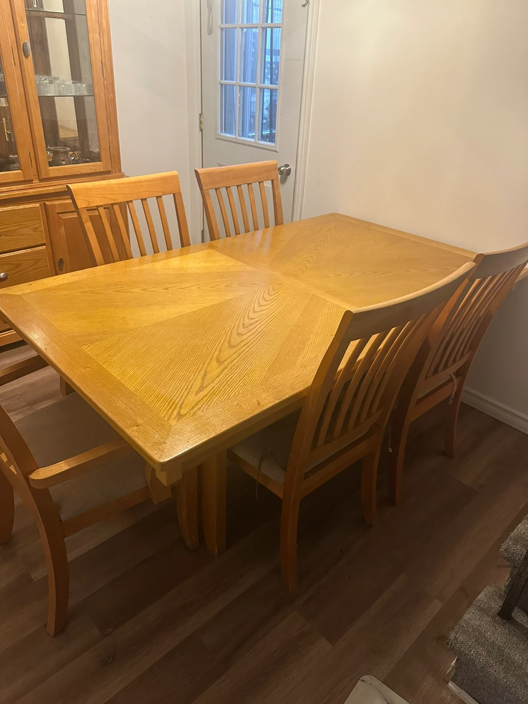 Wooden Dining Table with 6 Chairs - photo 2