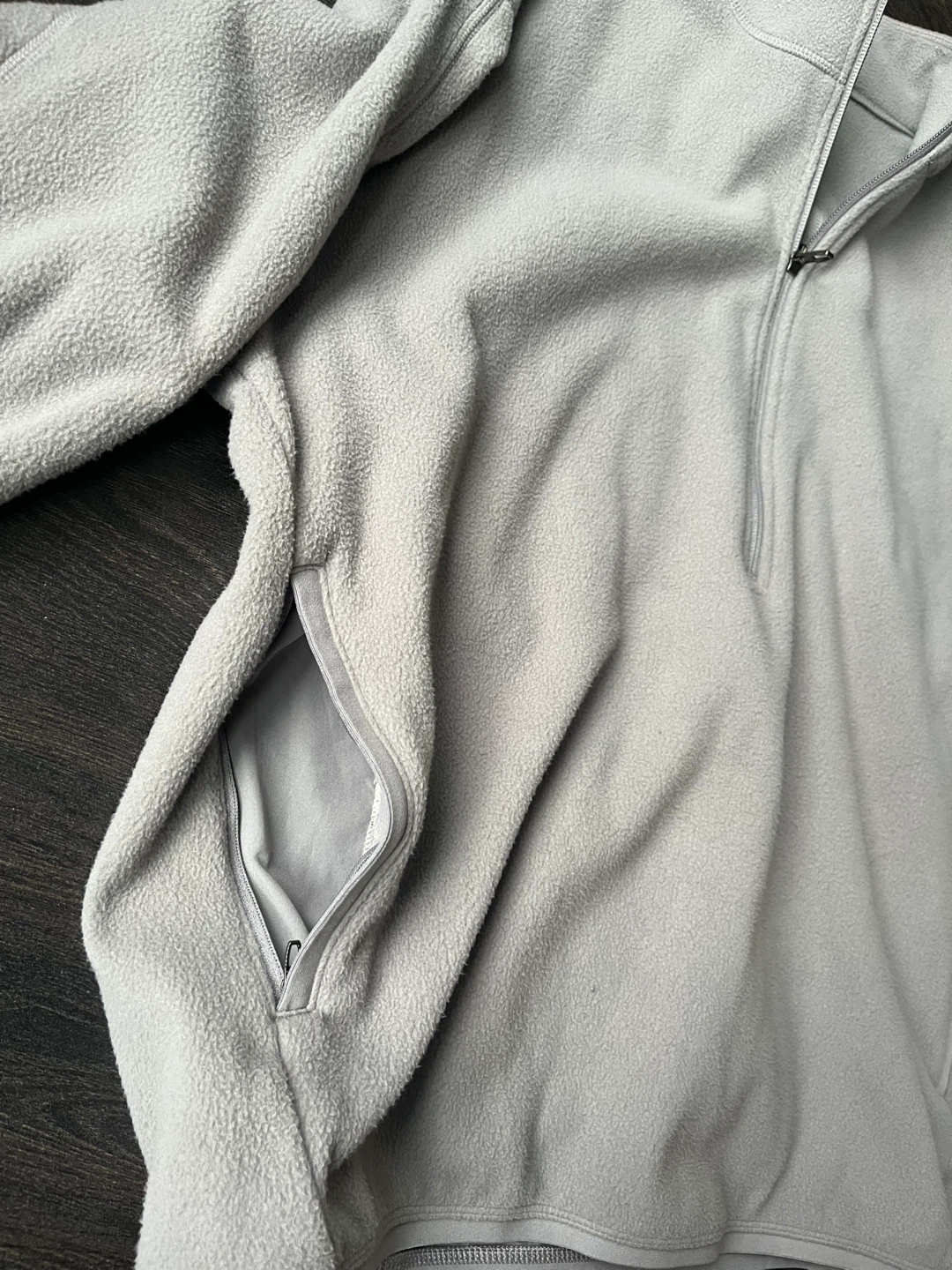 Lululemon Grey Fleece Half-Zip Sweater Men’s Size Large - photo 4