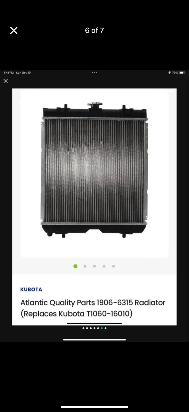 Kubota tractor radiator image indicator(6)