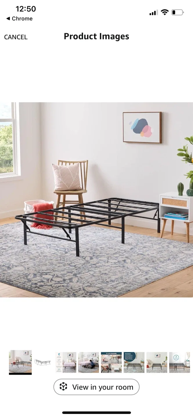 Black Metal Bedframe- Twin XL image indicator(2)