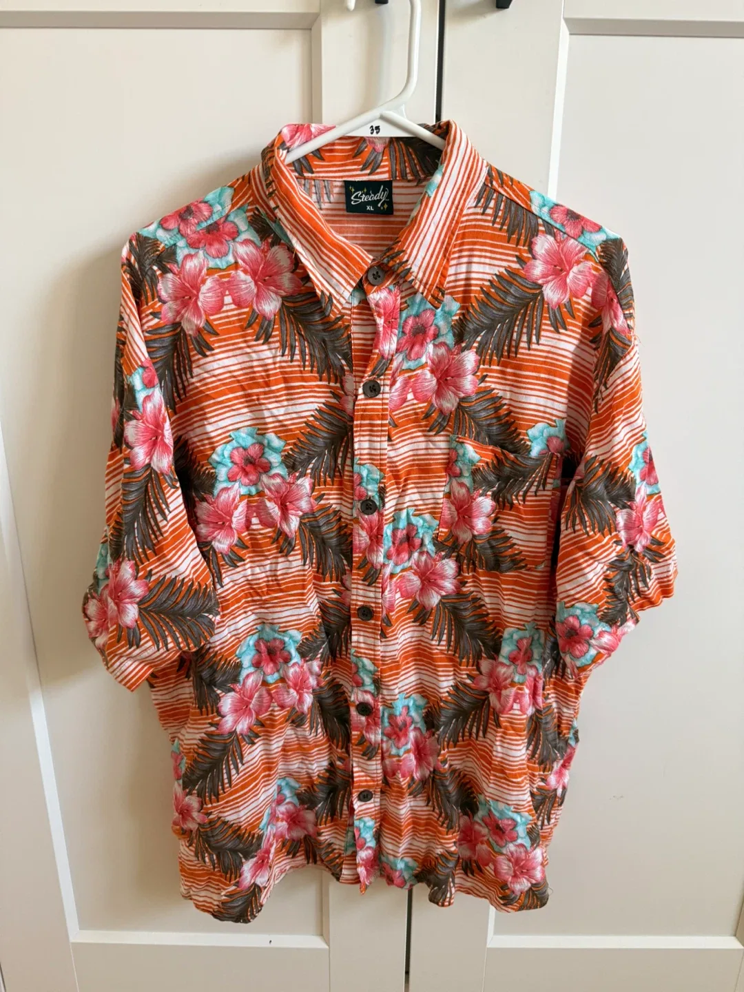 Shady Floral Hawaiian Shirt - XL