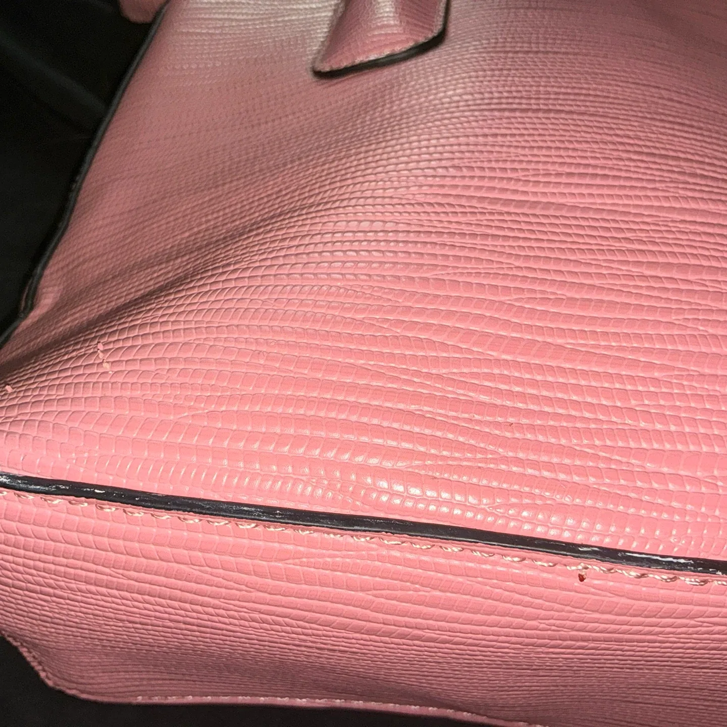 Louis Vuitton Pink Leather Embossed Handbag image indicator(6)