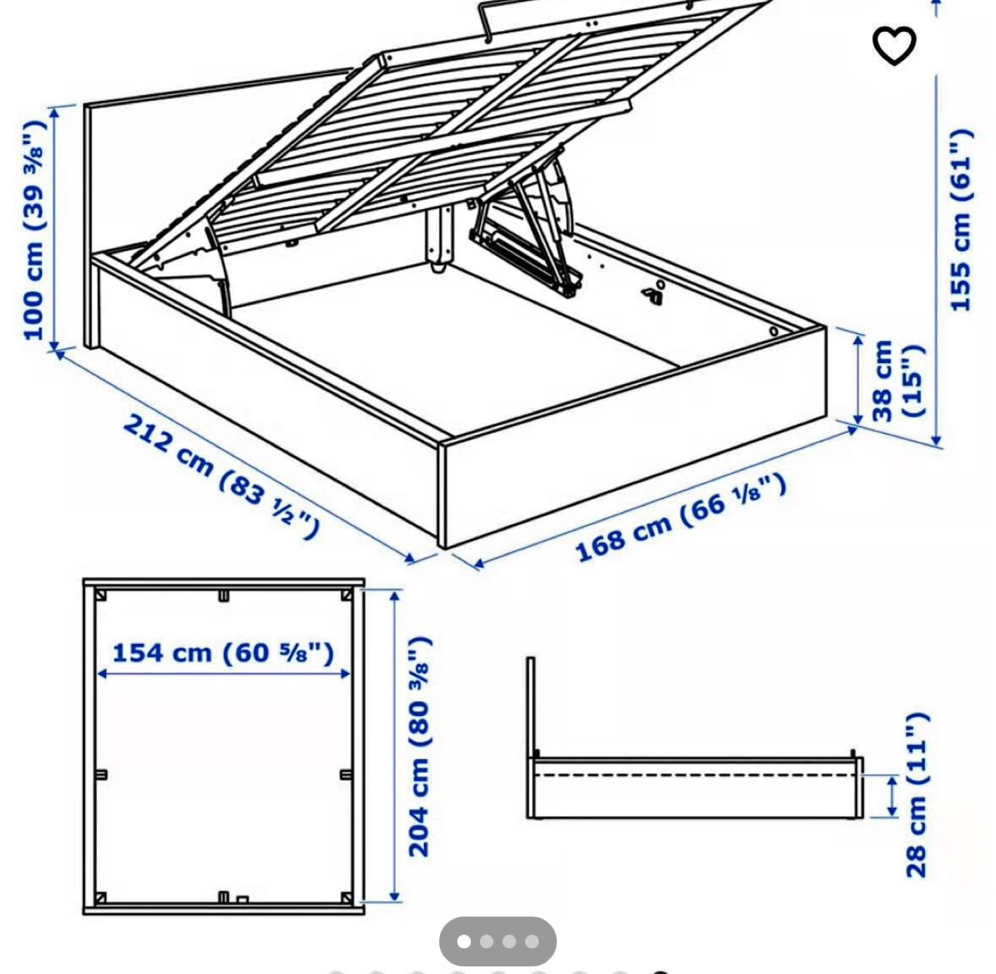 ‼️Bedframe - Queen Size - photo 2