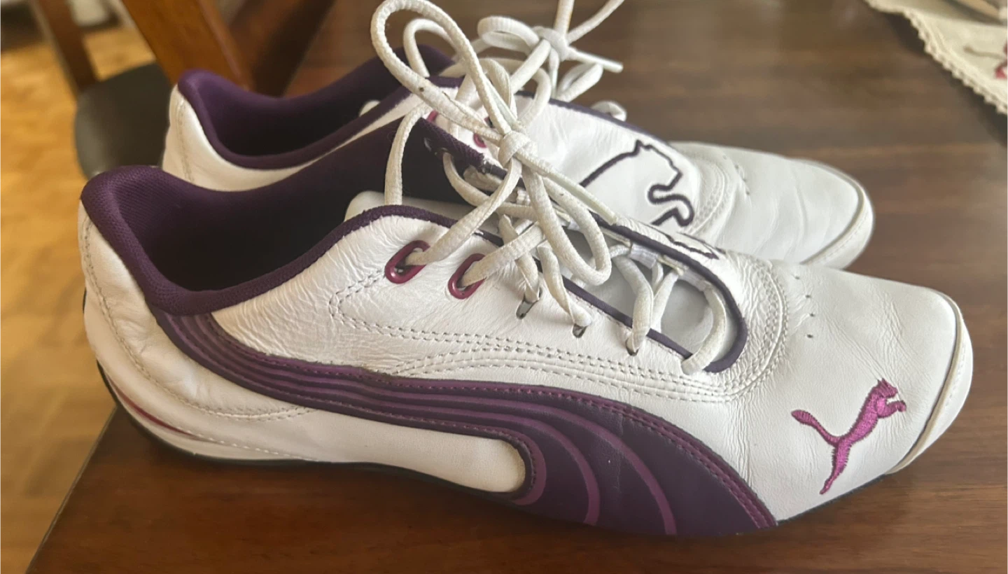 Puma White & Purple Women's Shoes - Size 8.5 - photo 4