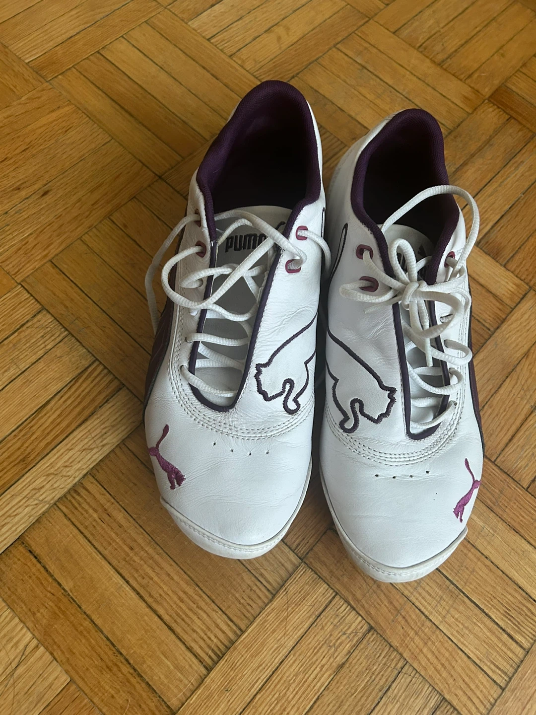 Puma White & Purple Women's Shoes - Size 8.5