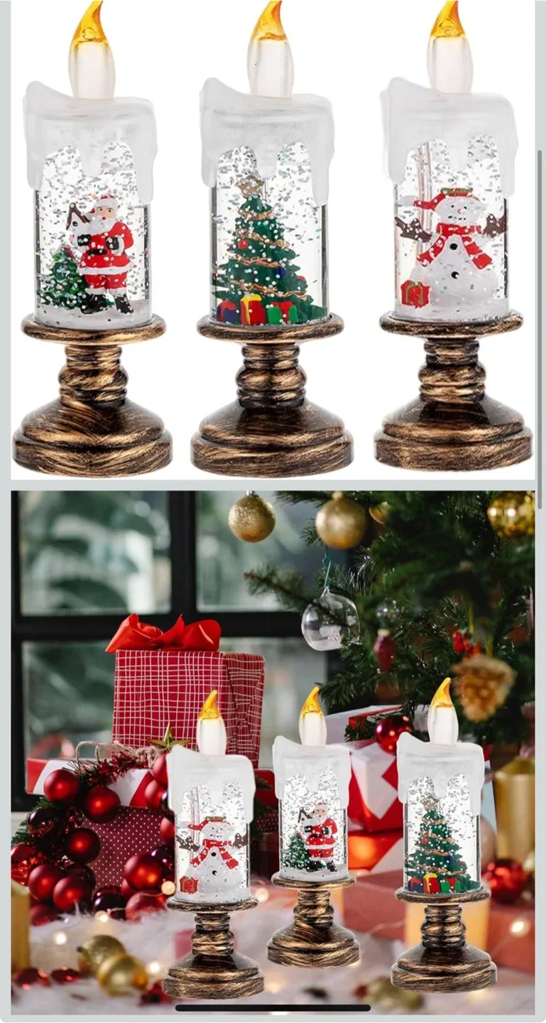 Christmas Snow Globe Candle - Set of 3 image indicator(5)