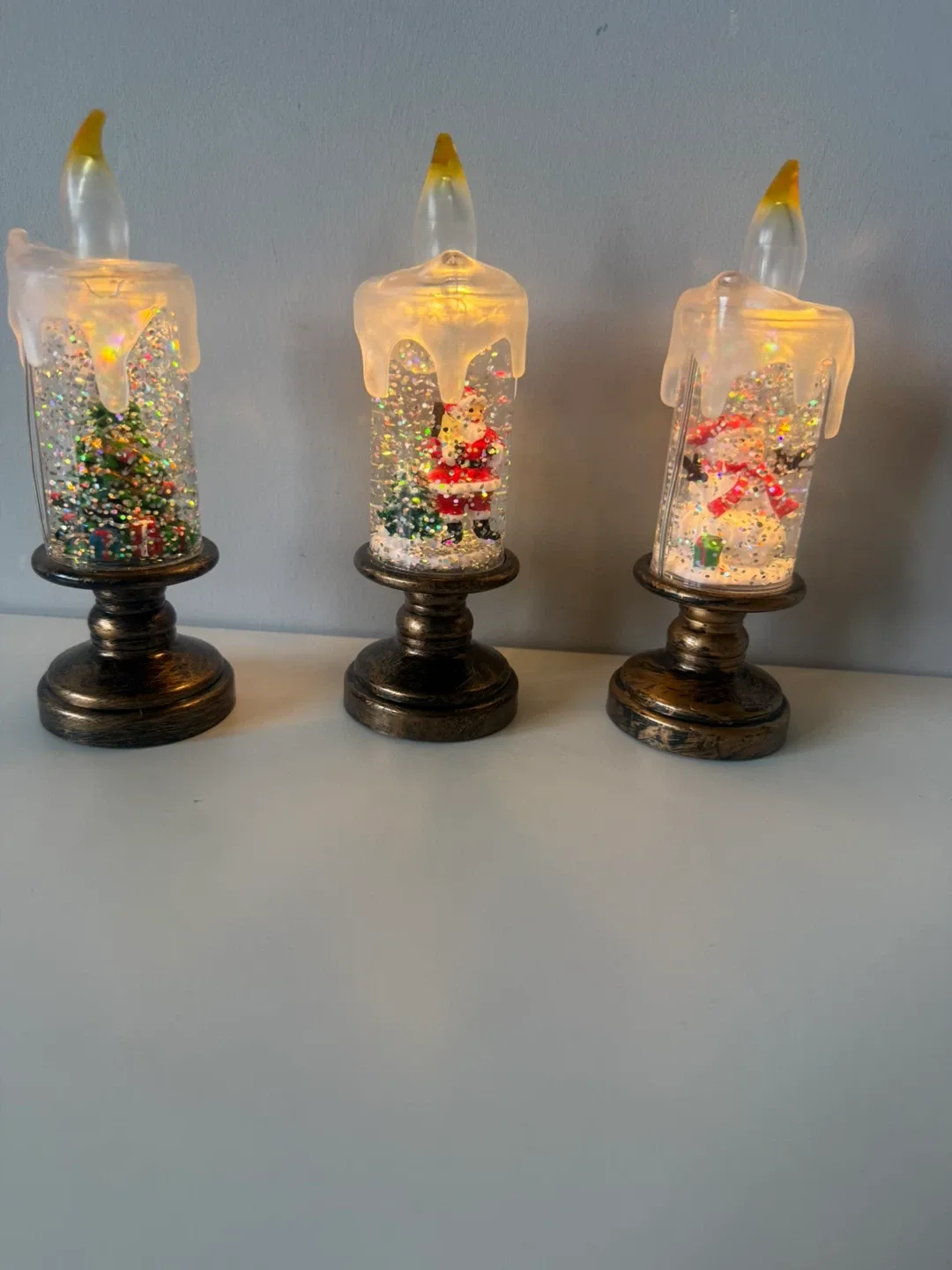 Christmas Snow Globe Candle - Set of 3 thumbnail