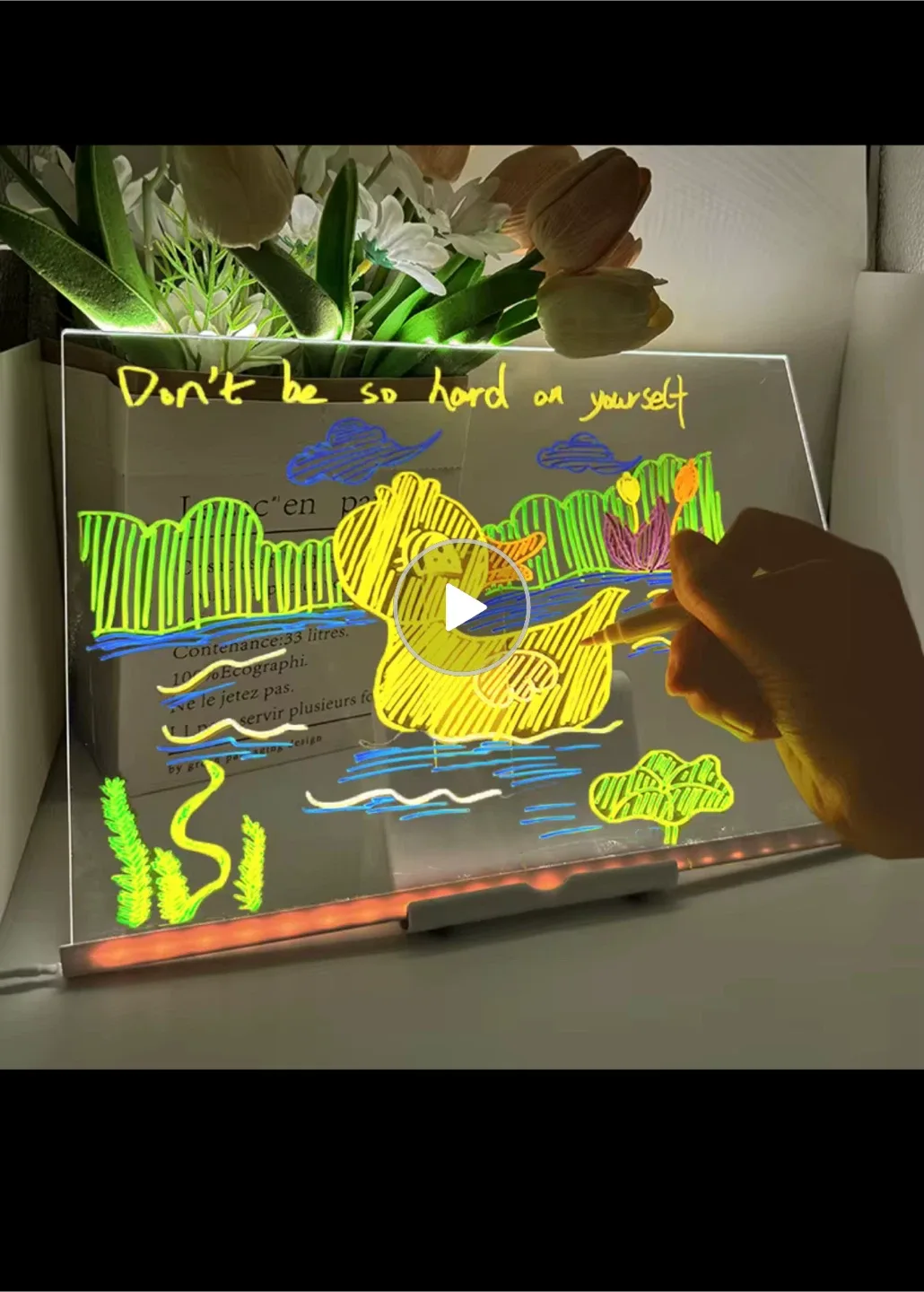 LED Message Writing Board with Stand & Pens image indicator(2)