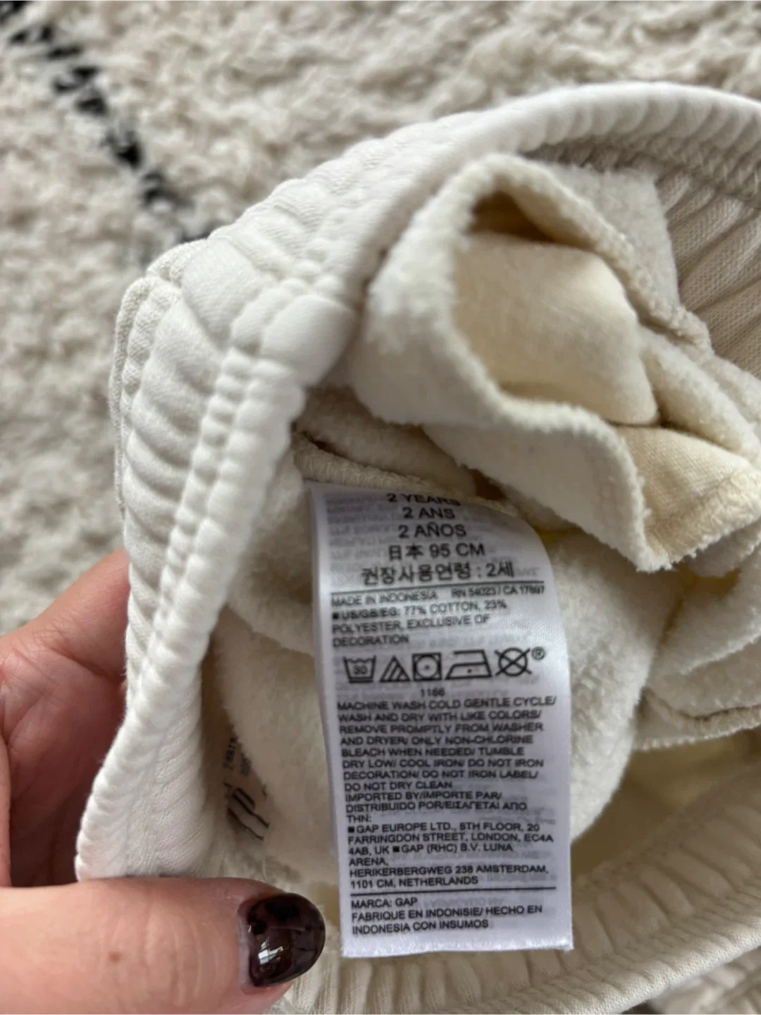 GAP Toddler Outfit Set 2Y– Hoodie, Sweatpants & Varsity Jacket image indicator(6)