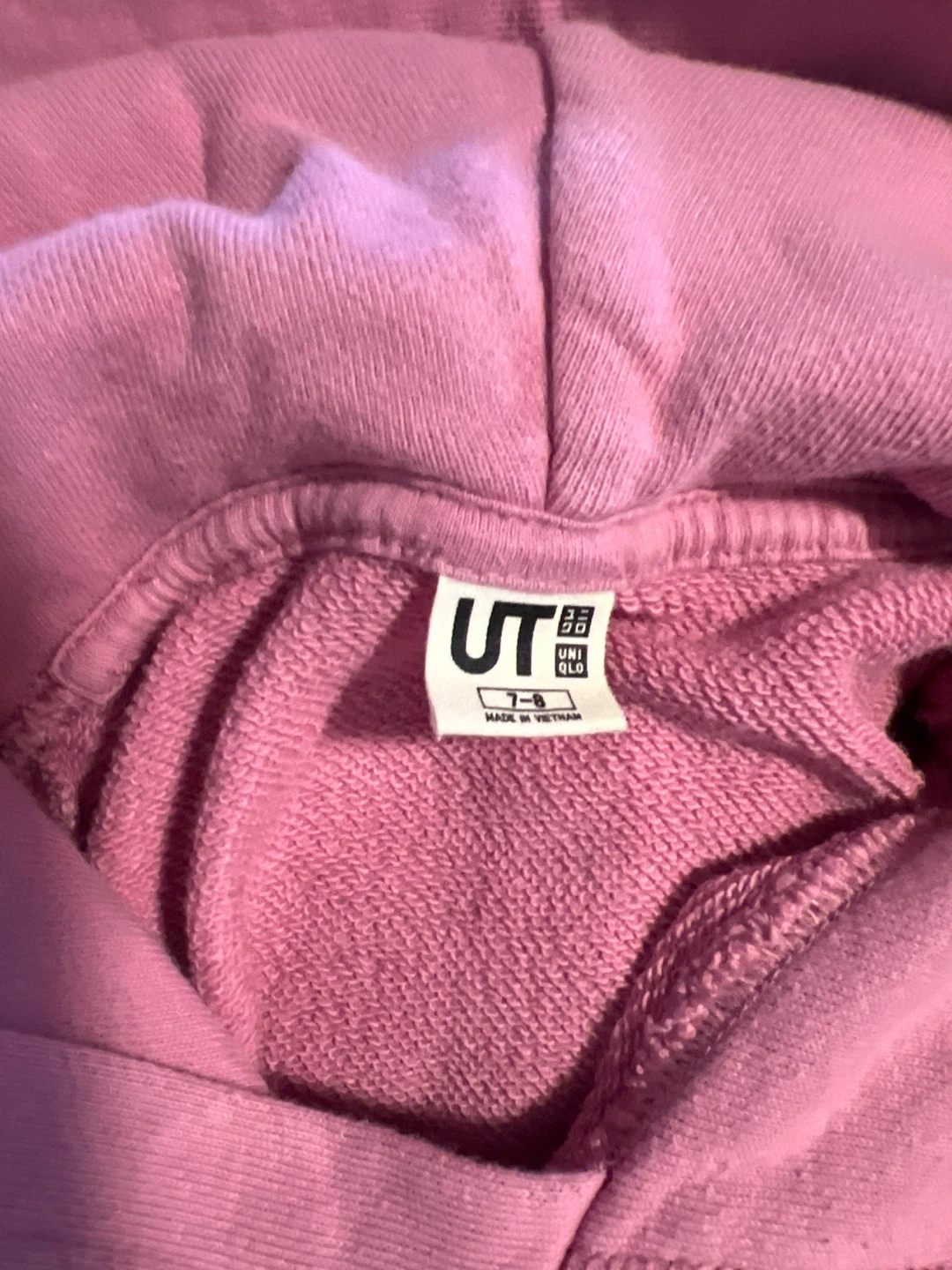 UNIQLO UT Merrie Melodies Hoodie Size 7-8 Pink - photo 3