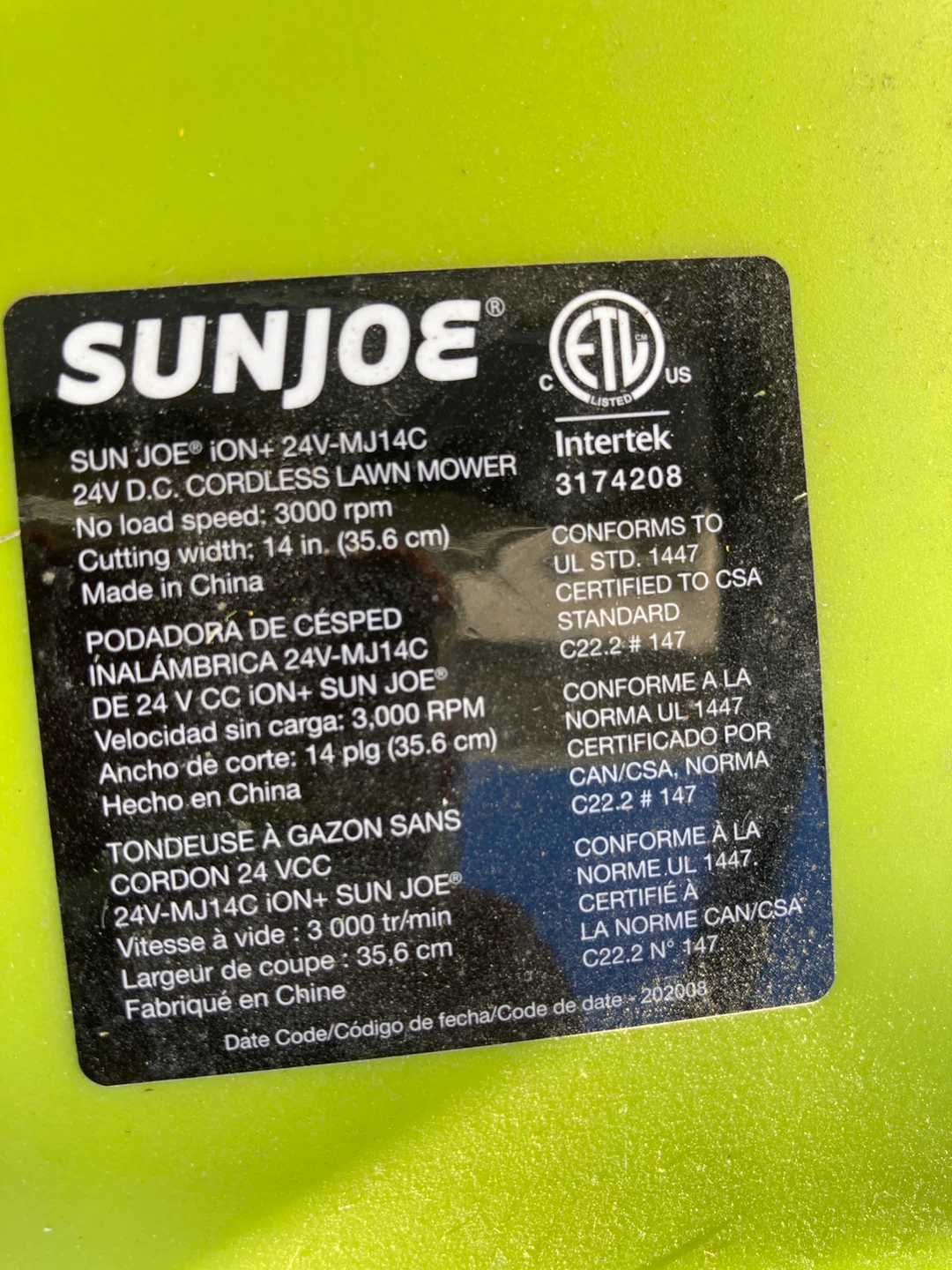 Sun Joe 24V Cordless Lawn Mower - photo 2