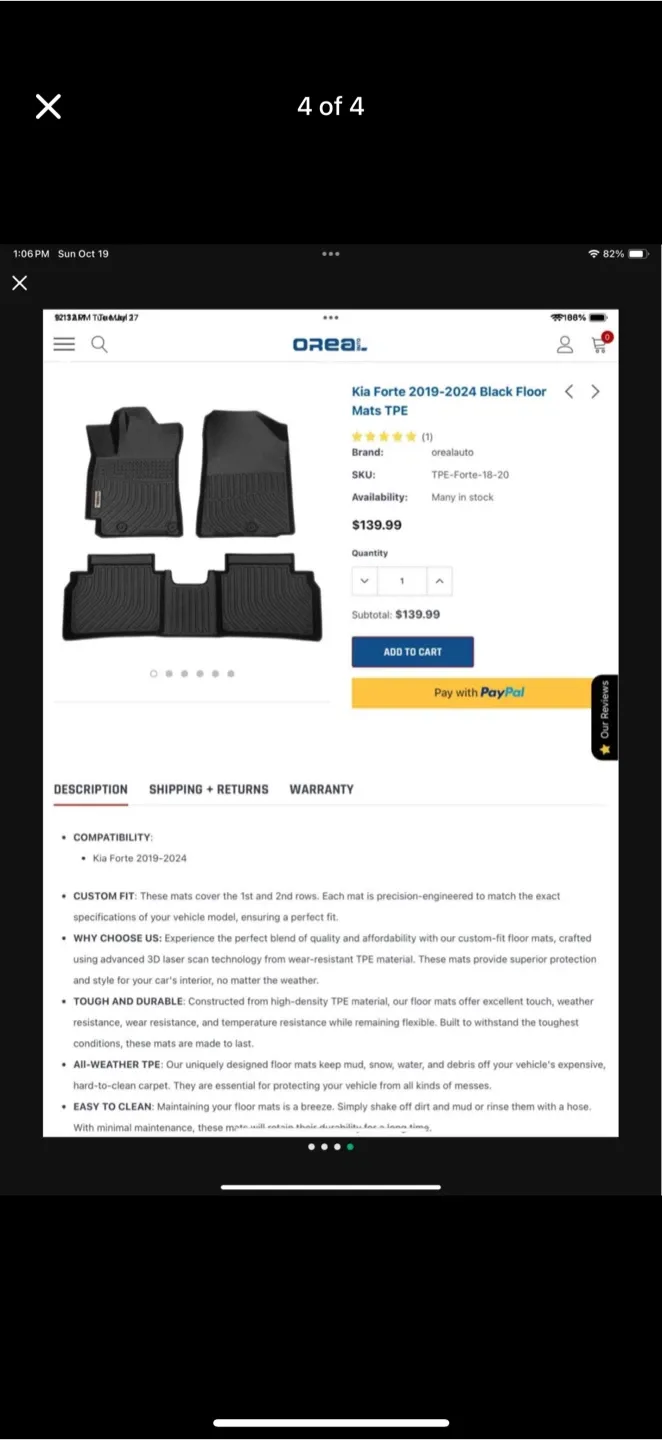 New KIA FORTE 19-24 All Weather Floor Liners image indicator(4)