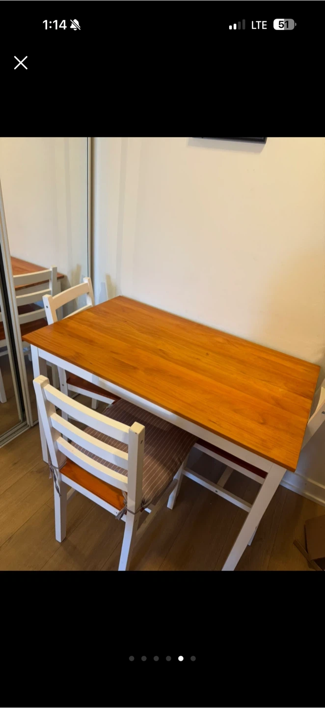 Wood Dining Table Set with 4 Chairs - photo 5