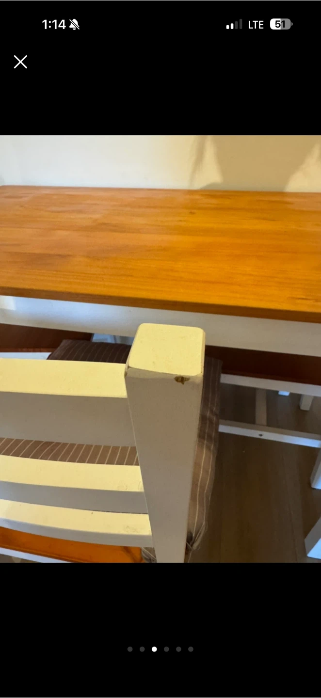 Wood Dining Table Set with 4 Chairs - photo 3