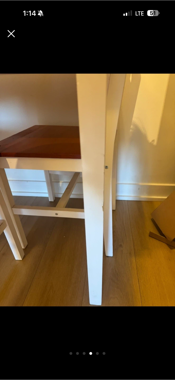 Wood Dining Table Set with 4 Chairs - photo 4