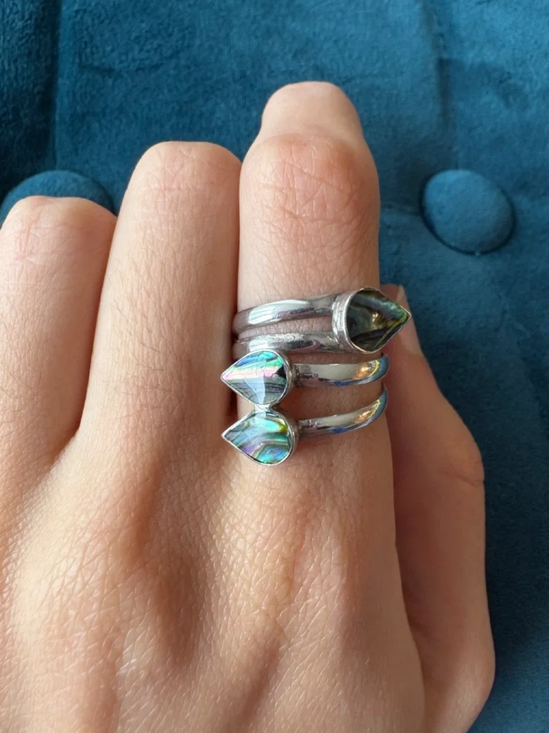 Sterling silver Ring with Abalone Shell