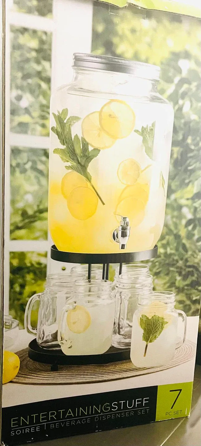 Entertaining Stuff Soiree Beverage Dispenser Set - 7 pc thumbnail