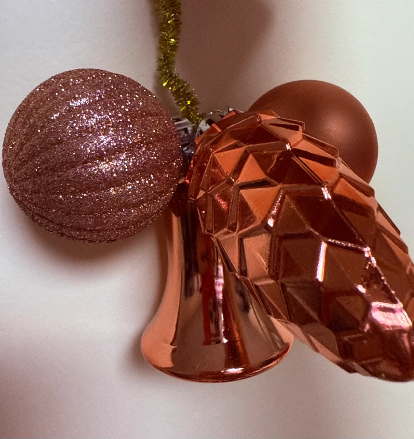 Pink Christmas Ornaments and Floral Garland image indicator(7)