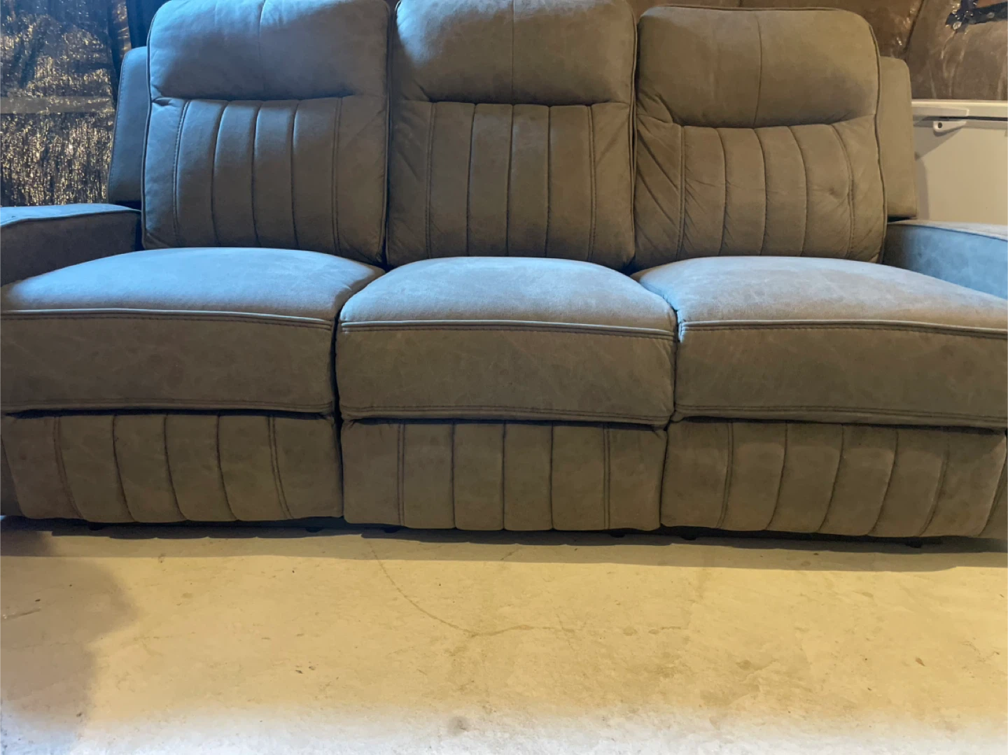 Reclining Sofa with USB Ports and Cupholders