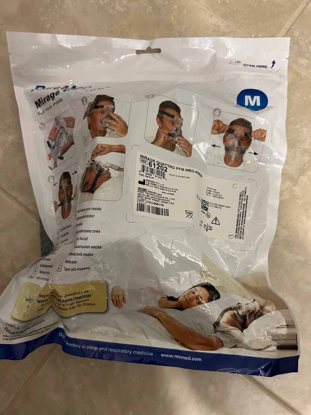 ResMed Mirage Quattro FFM Med-Aire Mask (Size M)