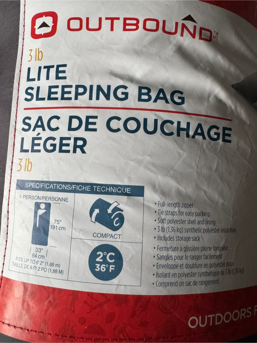 Outbound 3lb Lite Sleeping Bag - photo 2