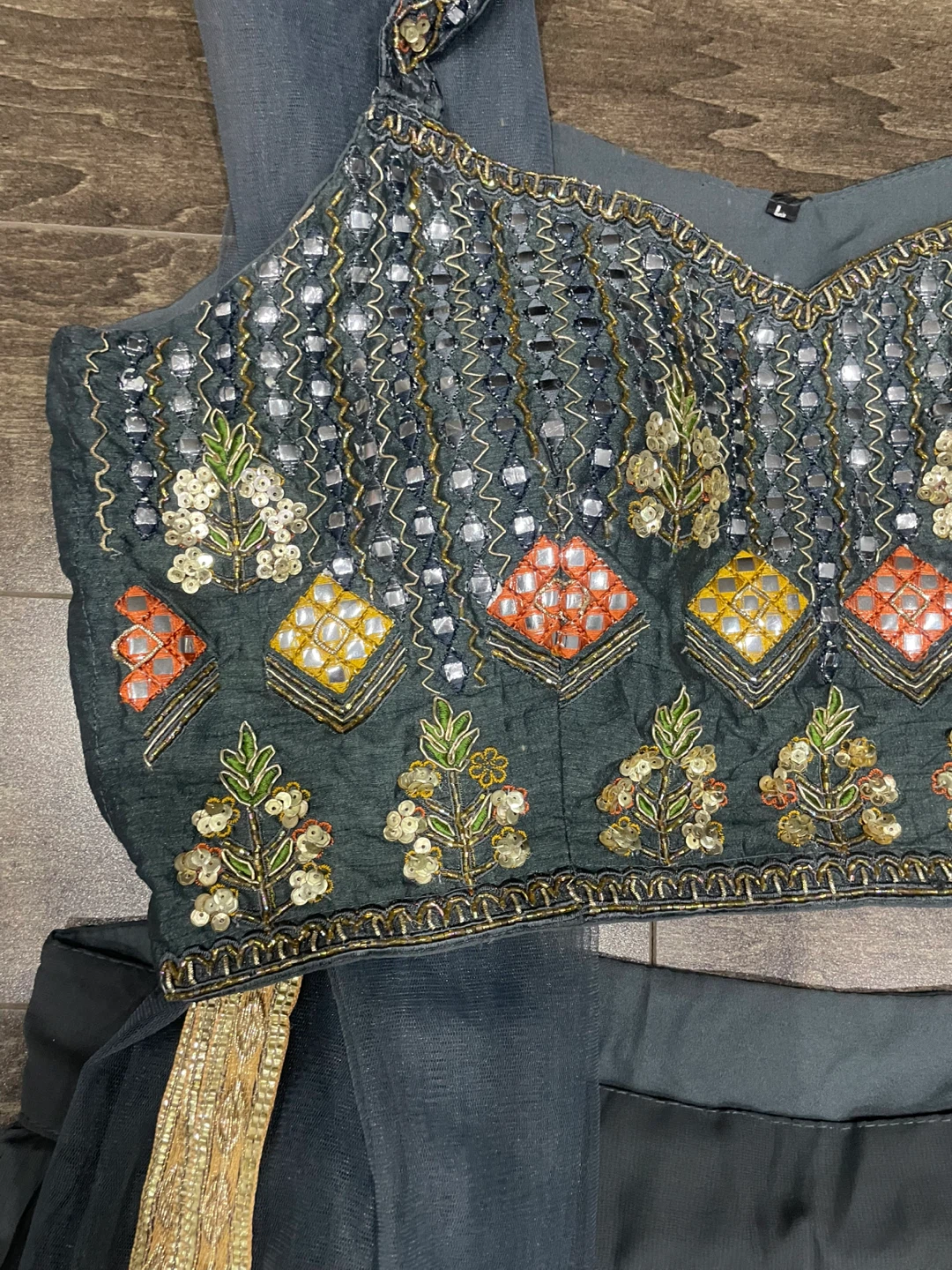 Grey Indian Lehenga Choli Set - photo 2