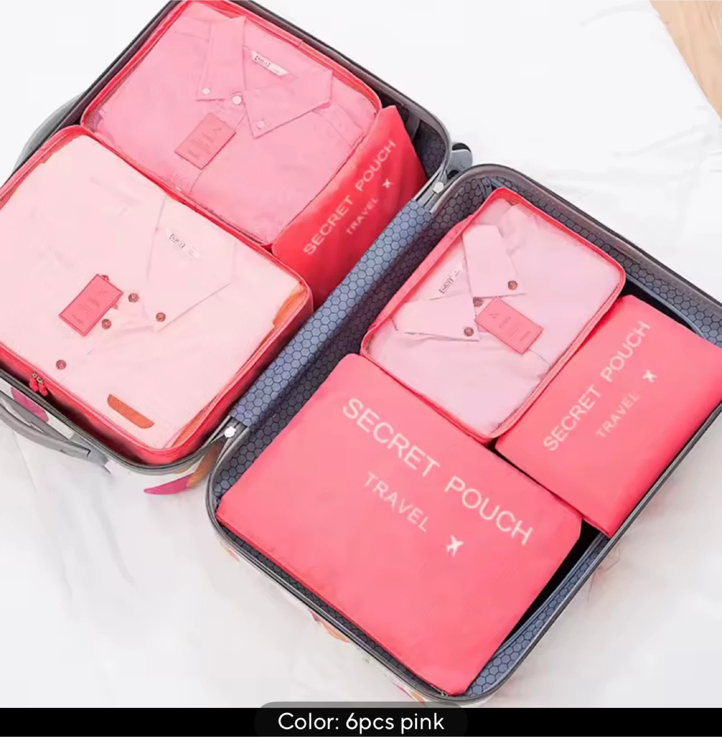 6-Piece Travel Bag Storage Set - Blue - photo 2