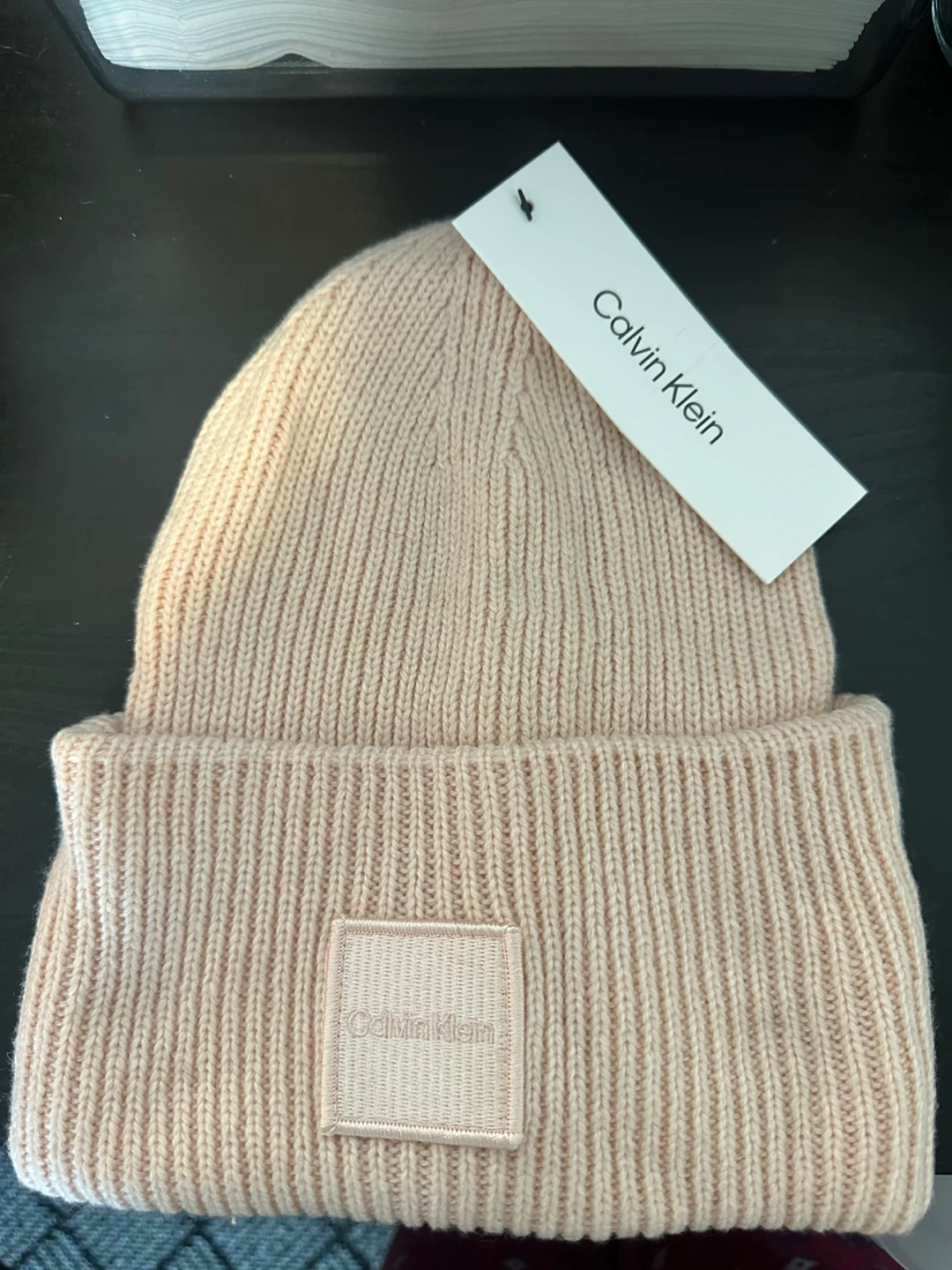 Calvin Klein Pink Knit Beanie