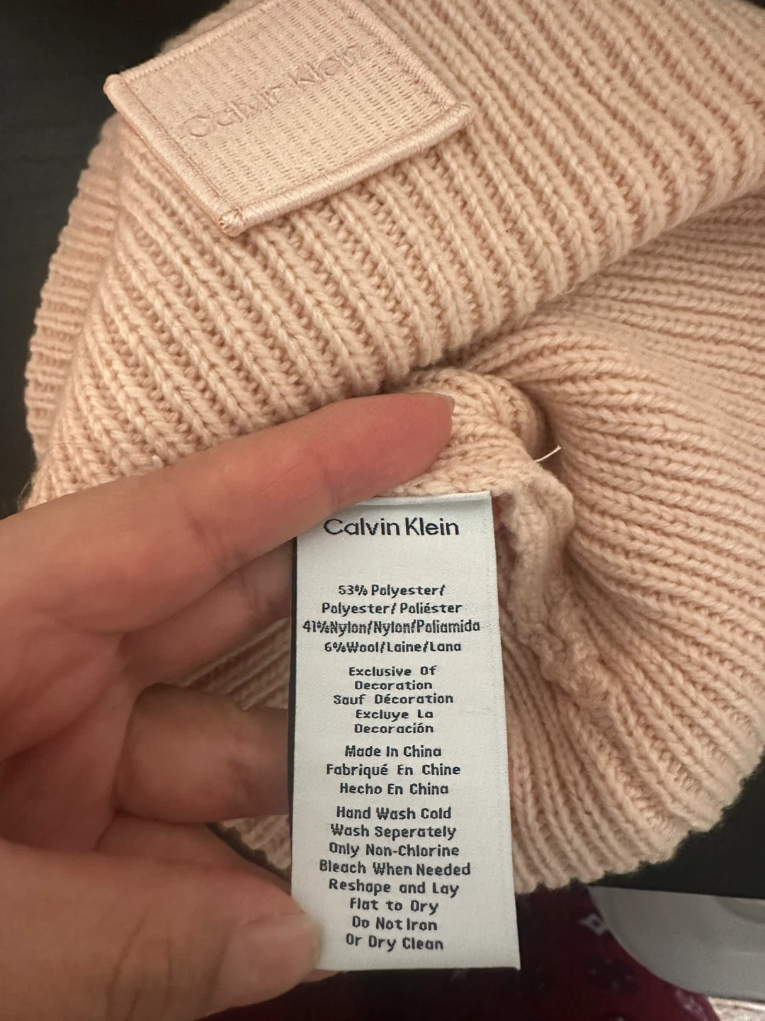 Calvin Klein Pink Knit Beanie - photo 3