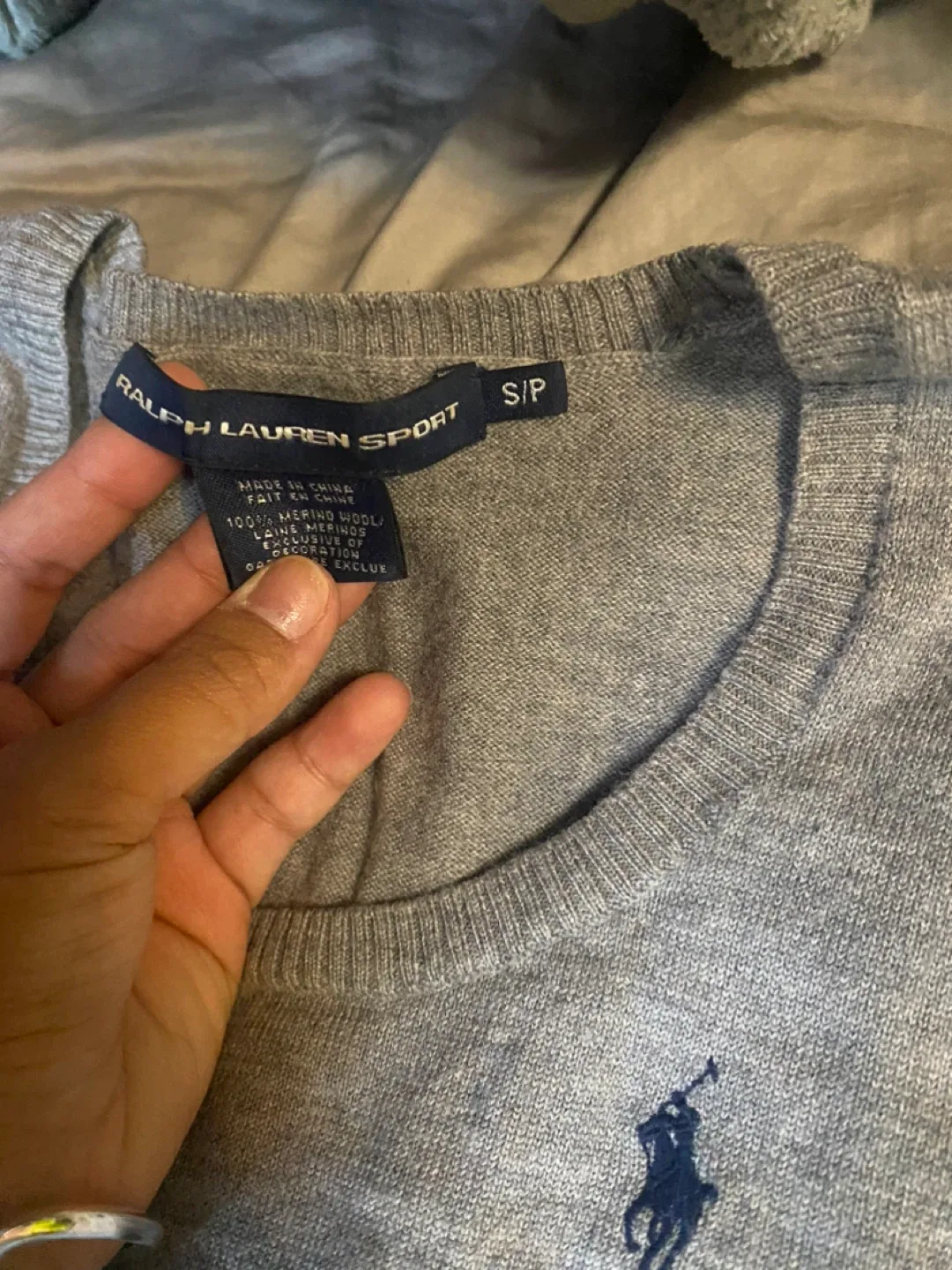 Ralph Lauren Sport Grey Wool Sweater - Size S image indicator(2)