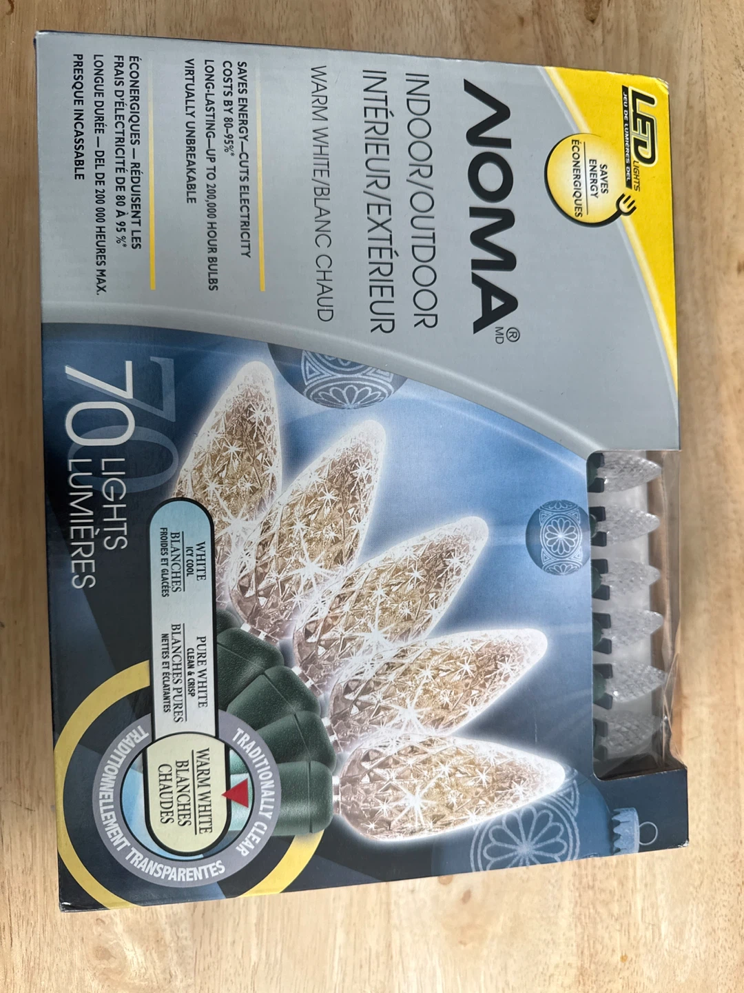 NOMA Indoor/Outdoor Warm White 70 LED Lights - New