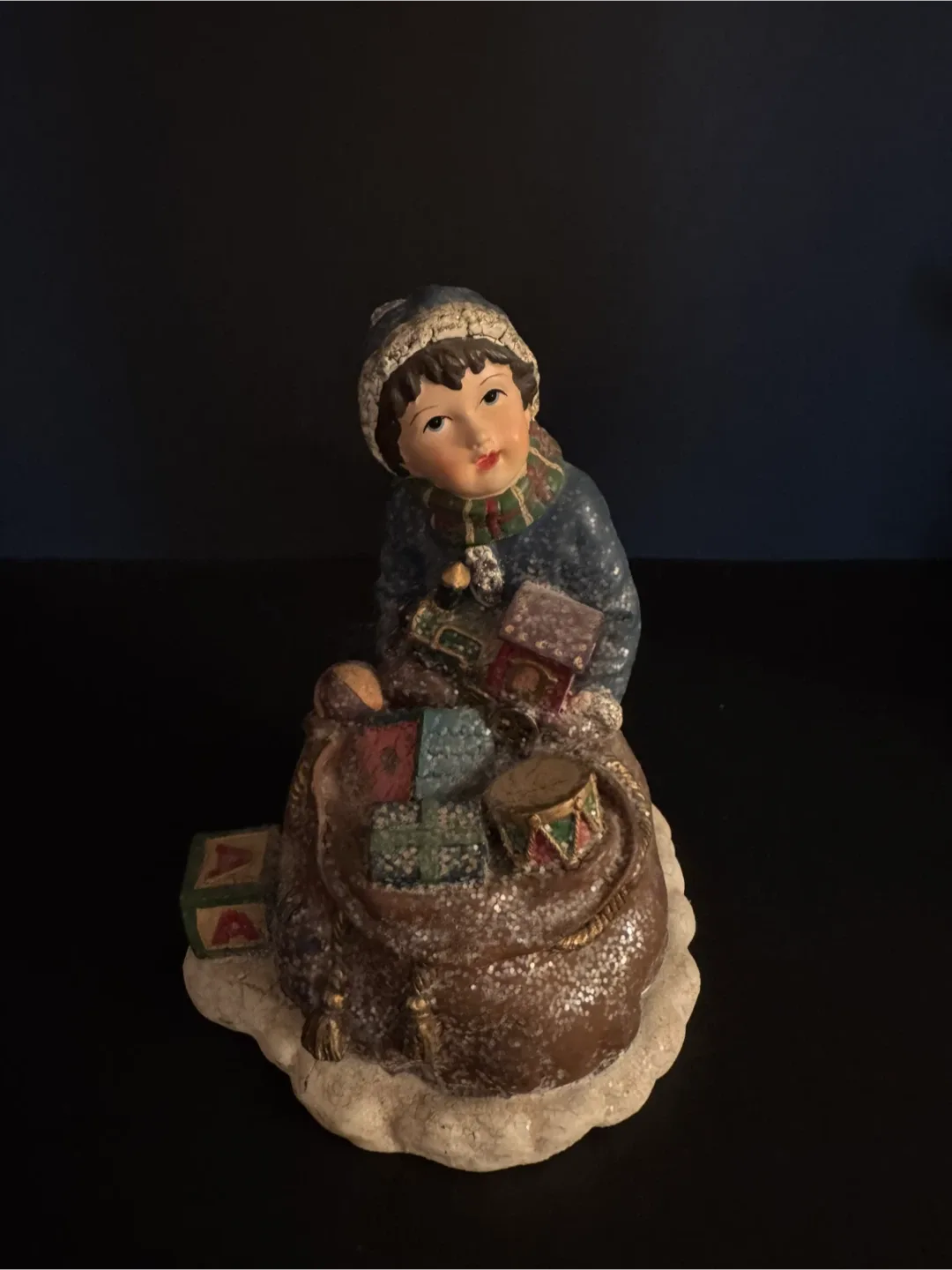 Vintage Santa and Children Christmas Figurine Set image indicator(3)