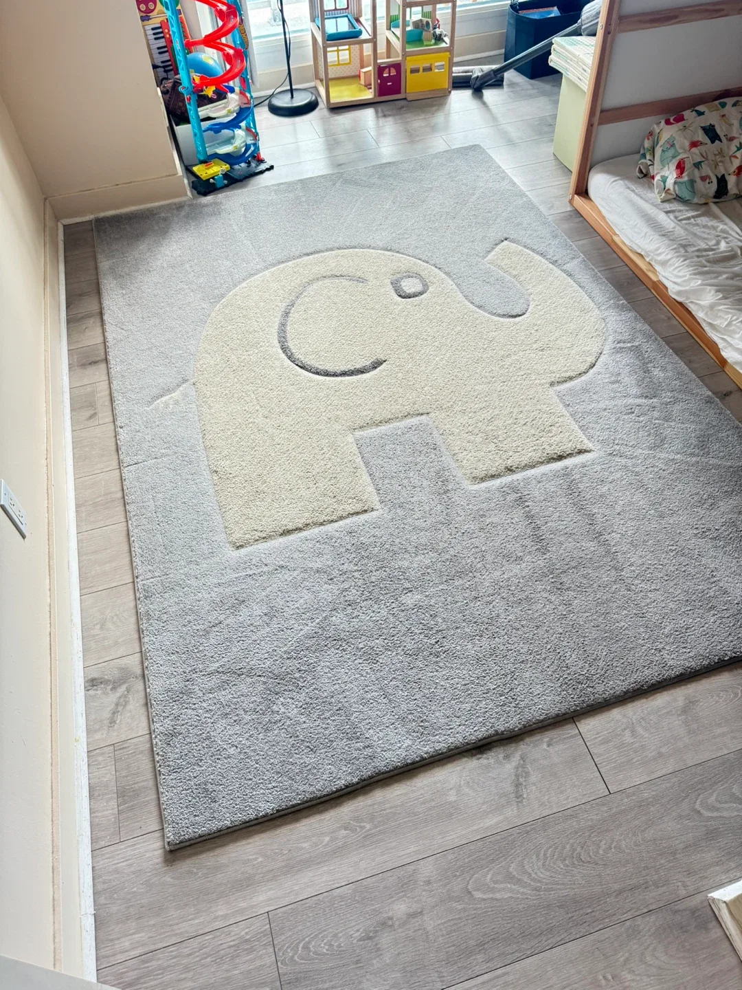 Grey Elephant Kids Rug