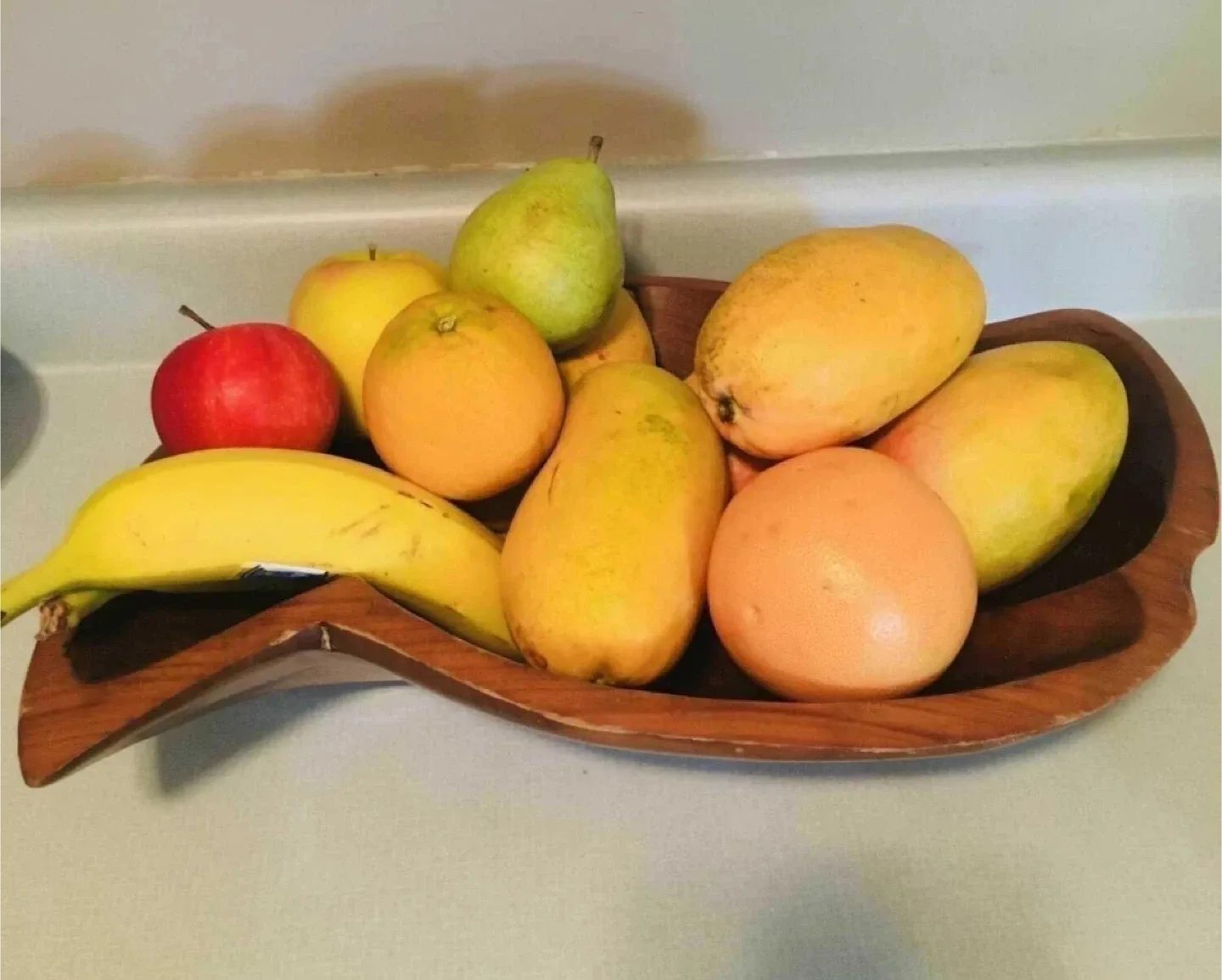 22-inch vintage Wood Fruit Bowl image indicator(2)