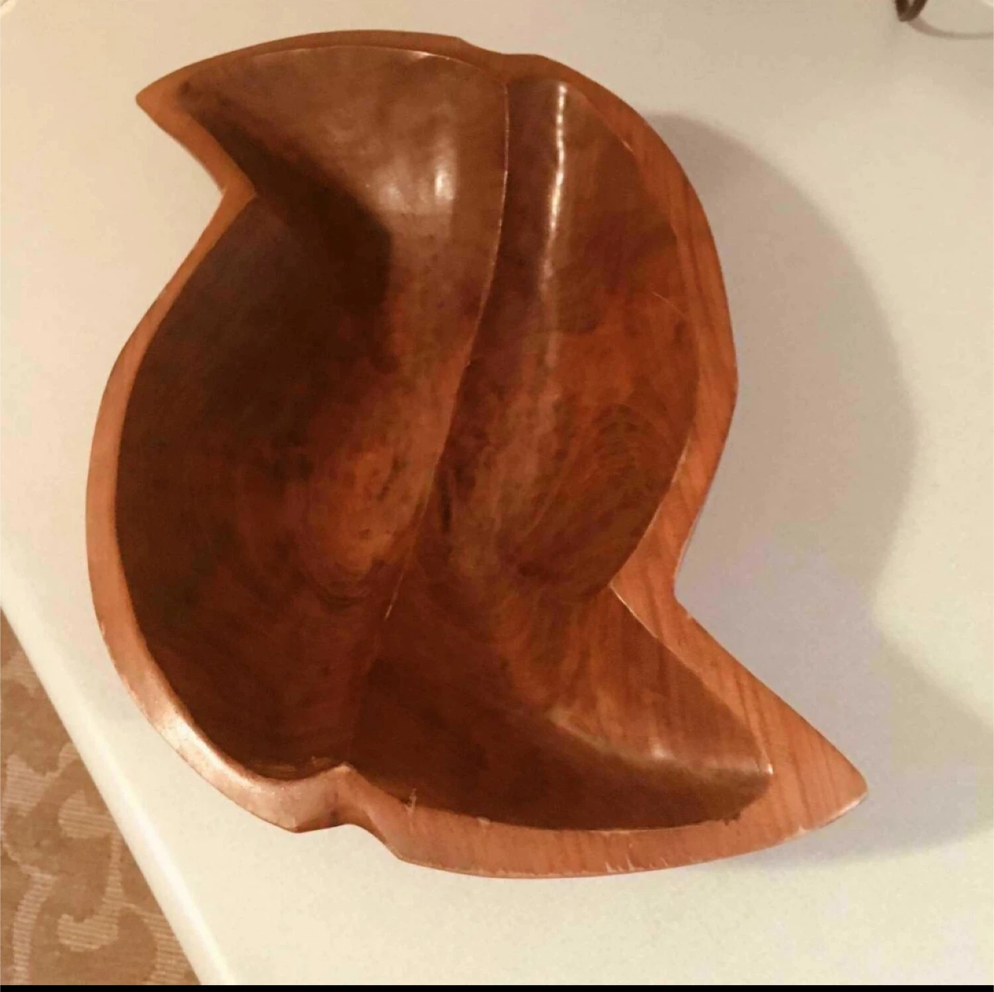 22-inch vintage Wood Fruit Bowl