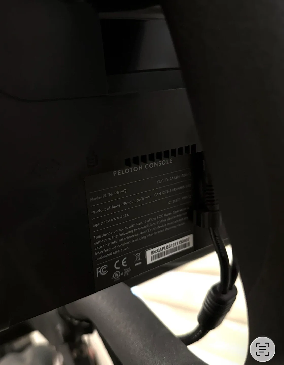 Peloton Bike Console RB1VQ image indicator(4)