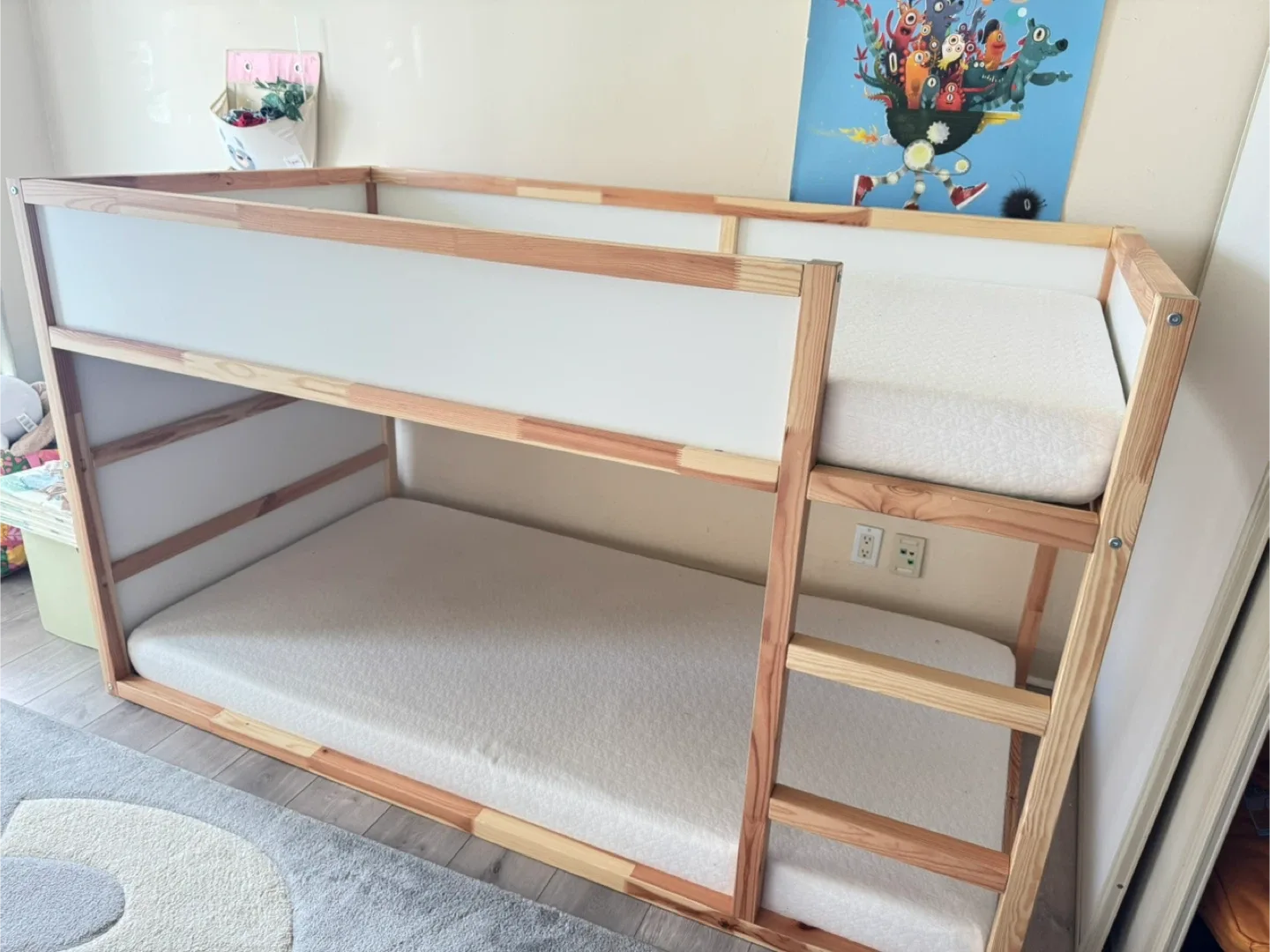 IKEA Mydal Bunk Bed Frame with Mattresses